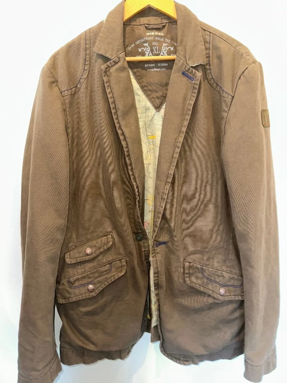 Diesel Men's Brown Utility Blazer